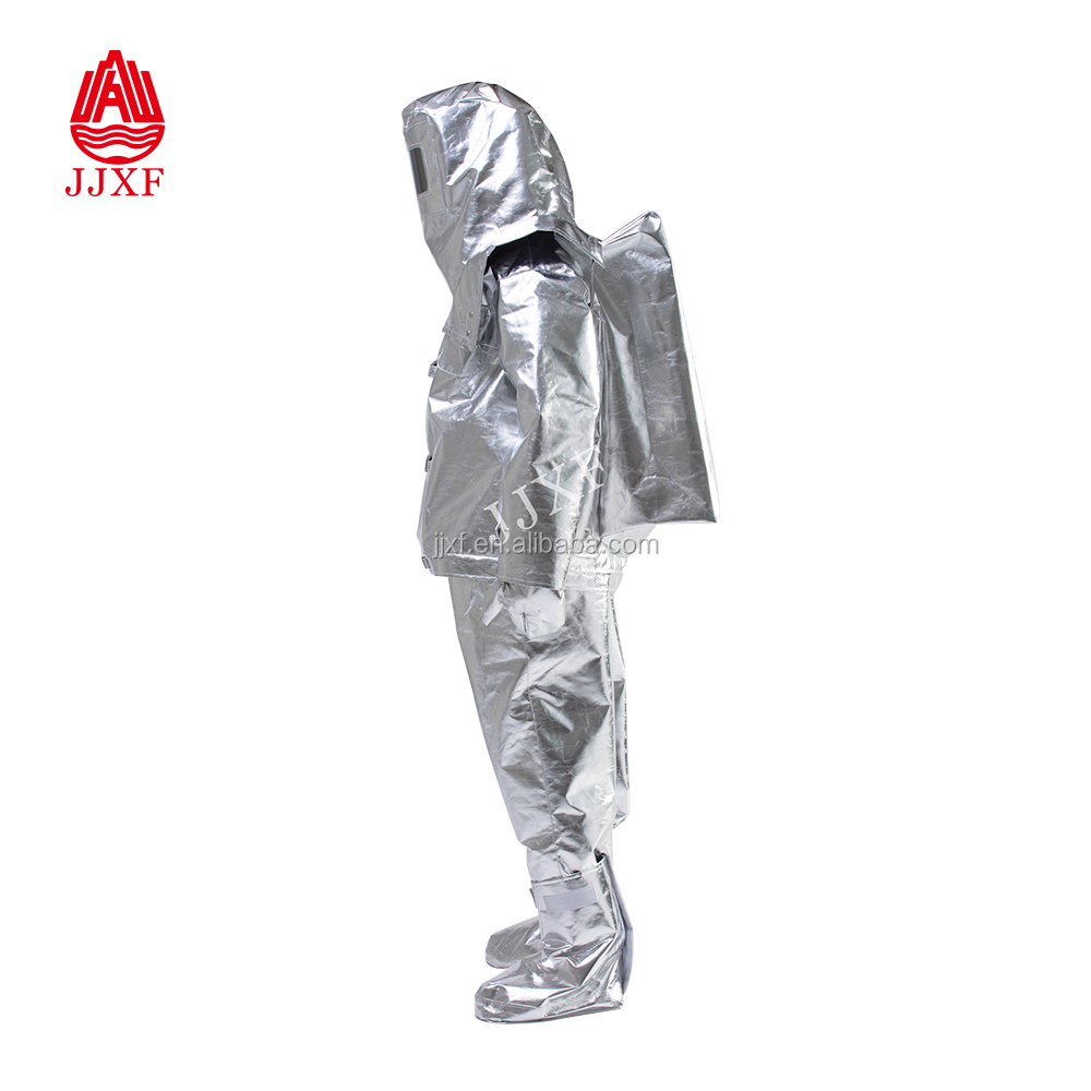  fire fighting fireman entry aluminum foil suit with hood, gloves, shoe cover